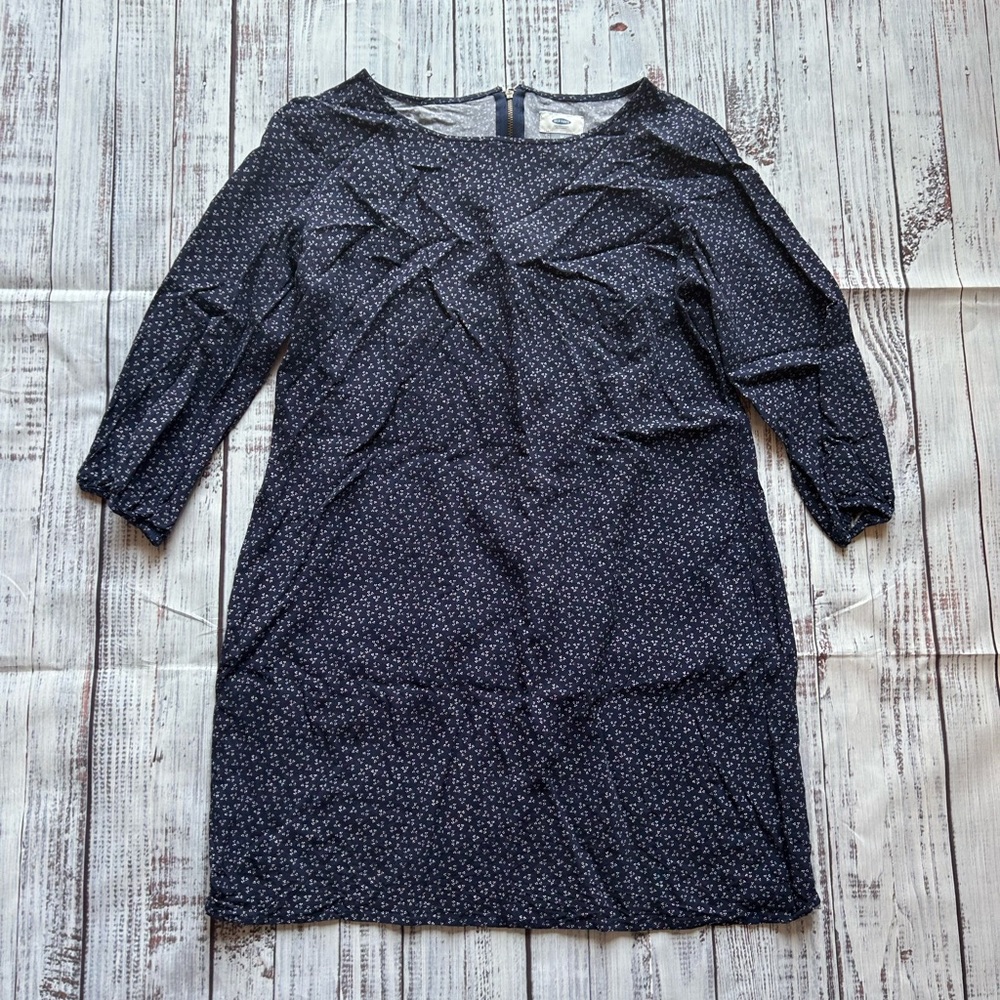 Navy White Floral Old Navy Dress